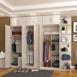 简易宜家衣柜实木色板式组合整体衣柜2门3门4门大衣柜卧室衣橱