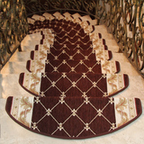 欧式楼梯垫踏步垫 防滑无味道 弧形免胶自粘楼地毯地垫可定制尺寸