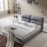 特价可拆洗布艺床小户型现代1.5/1.8米双人布床储物婚床气动高箱