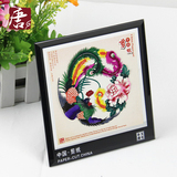 彩色剪纸镜框礼品摆件中国特色传统剪纸窗花小礼品中国风出国礼品