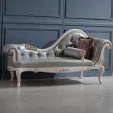 欧式贵妃椅实木真皮沙发新古典沙发椅美人榻法式懒人躺椅卧室家具