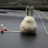 龙猫可爱日式风铃车内饰品汽车挂饰挂件手绘卡通陶泥陶瓷