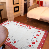 山花地毯客厅卧室 纯棉刺绣环保家用地毯 书房茶几出口可机洗地毯