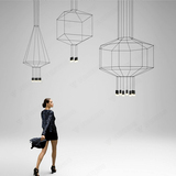 马斯登北欧设计师创意线条灯客厅卧室现代LED几何造型艺术吊灯