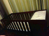 出口美国BSF原单欧式实木婴儿床带尿布台整理柜赠送小护栏