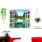 墙贴假窗 林荫小道 桂林山水 窗户 沙发客厅装饰背景墙