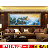 纯手绘中式油画酒店壁画现代古典欧式客厅装饰画泰山风景风水画