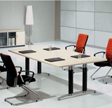 深圳会议桌板式钢架会议桌办公钢桌定制设计简约时尚现代办公家具