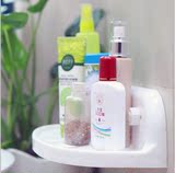 洗手间吸盘置物架厨房壁挂层架浴室卫生间吸壁式置物板塑料2-3层