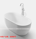 厂家直销椭圆形新款独立式亚克力小户型浴缸米1.3米1.45米