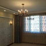 美式复古铁艺餐厅灯北欧田园客厅饭厅水晶灯简约创意枝型卧室吊灯