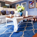 现代宜家客厅地毯茶几地毯卧室满铺地毯床边格子简约欧式地毯包邮