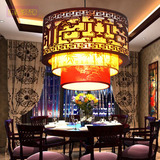 中式吊灯 餐厅酒店工程灯具 客厅卧室书房灯具茶楼仿古典羊皮灯饰