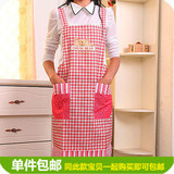 厨房防水防油围裙 韩版时尚纯棉反穿罩衣 成人简约背心超市工作服