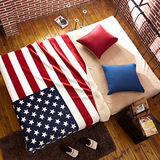 cp外贸原单欧式 米字旗美国国旗毛毯羊羔绒毯午睡空调毯 珊瑚绒毯