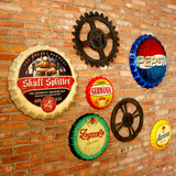 复古啤酒瓶盖创意立体墙饰墙面 酒吧装饰咖啡厅挂件壁饰铁皮画