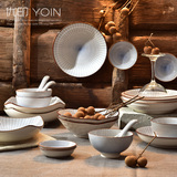 日式陶瓷餐具家用套装 和风创意韩式碗筷套装餐具中式碗盘子