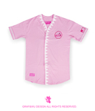 GRAF™ 90 RULES潮流新规则复古几何门襟粉红棒球短袖外套