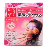 日本花王 蒸汽浴眼罩/眼膜/眼贴 缓解疲劳14片/盒 玫瑰香型