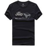 Afs Jeep/战地吉普短袖T恤男圆领个性老鹰图男装半袖男体恤打底衫