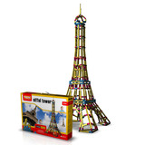 欧洲原装进口儿童积木玩具塑料拼装组装埃菲尔铁塔模型14岁以上