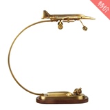 特价欧美法式新古典装饰望飞机摆件纯铜战斗机模型书房书桌小飞机