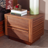 布维 东南亚风格家具 抽屉柜床边储物柜 新中式实木床头柜