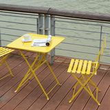 美式铁艺户外桌椅组合便携式折叠酒吧三件套现代简约阳台休闲套装