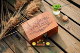 zakka木盒 收纳盒 带锁木盒桌面储物收纳 做旧实木收纳 小清新