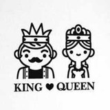 卡通国王皇后创意人物可爱墙贴纸 室内门贴人物小标示贴士 定制