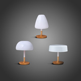 kc灯具欧式简约现代猫头鹰台灯创意蘑菇灯罩书桌卧室床头原木台灯