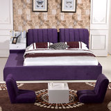 菲靡 布床 榻榻米床小户型软床1.8米可拆洗布床 多功能组合储物床