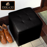 迪卡西 真皮储物凳换鞋凳沙发凳收纳凳可坐人长正方形穿鞋小凳子