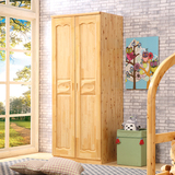 简易整体衣柜实木组装2门3门柏木衣柜木质衣橱儿童衣柜卧室小衣柜