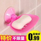 韩国强力吸盘挂钩/吸盘塑料皂盒 浴室吸附式心形香皂盒