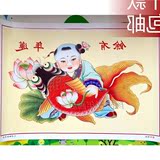 天津杨柳青年画印刷画连年有余等铜版纸娃娃民俗特色礼品十件包邮