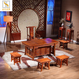 花梨木茶桌实木茶桌椅组合仿古茶桌将军茶几中式茶台特价红木家具