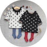 女童秋冬装2015韩国风宝宝长袖加绒加厚中长款打底衫T恤卫衣1-3岁