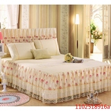蕾丝床裙床罩单件韩式纯棉公主风床裙四件套1.5m1.8米床头罩 特价