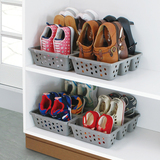 日本进口家用简易小鞋架宿舍收纳架现代简约鞋柜鞋架塑料置物架