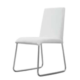 时尚简约现代风格 白色不锈钢架餐椅 餐厅餐桌组合皮艺椅子 K315