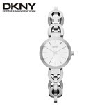 正品 唐可娜儿DKNY手表 时尚简约银色抛光不锈钢石英女表NY2133