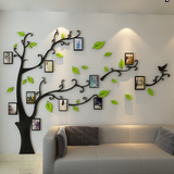 相框树照片墙水晶亚克力3d立体墙贴客厅电视沙发背景墙装饰画墙画