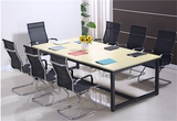创意办公家具椭圆会议桌简约长桌会议桌职员培训桌椅子组合T7P