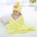 婴儿浴巾纯棉卡通浴巾斗篷带帽宝宝新生婴幼儿童四季抱被毛巾