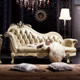 欧式实木新古典贵妃椅  卧室真皮沙发床 躺椅 时尚美人榻特价简约