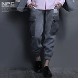 【NPC】NCS潮牌男装 收脚长裤 男士休闲裤 多口袋卫裤