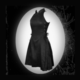 【-SumInky-墨匣】墨川原创设计 暗黑古风改良绑带百褶旗袍连衣裙