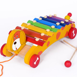 小狗手敲琴八音琴儿童玩具男女孩1-2-3岁半可拖拉儿童敲琴玩具