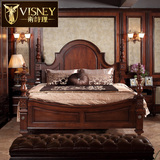 卫诗理家具ON 实木欧式双人床1.8米美式床大户型卧室雕花婚床M7